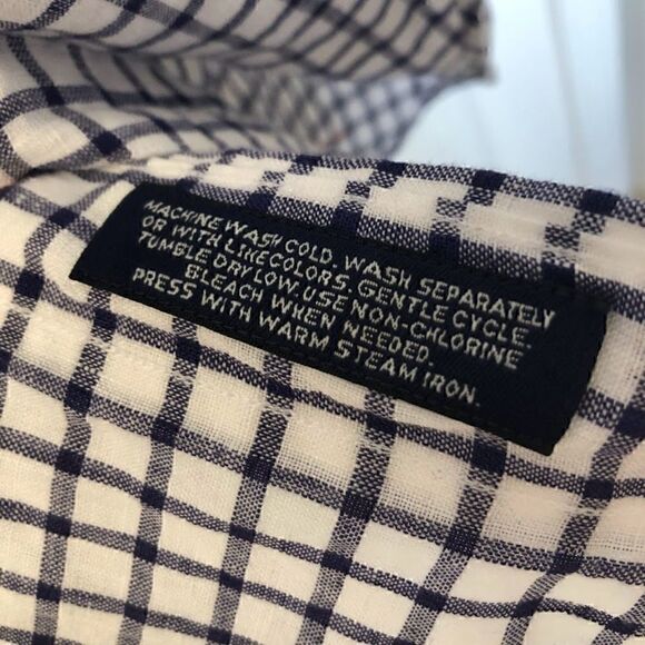 Vintage Daniel Cremieux Men's Fine Linen Italian Plaid Short Sleeve Shirt Large - Picture 5 of 7